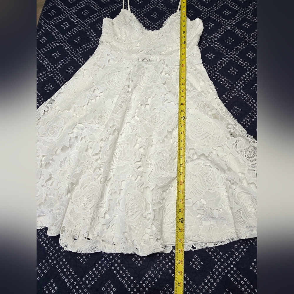 Lulu's White Lace Midi Dress - Picture 9 of 12